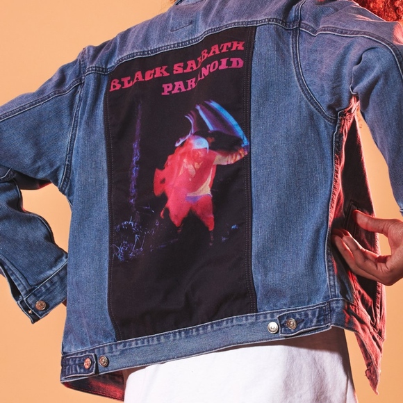 black sabbath paranoid denim jacket